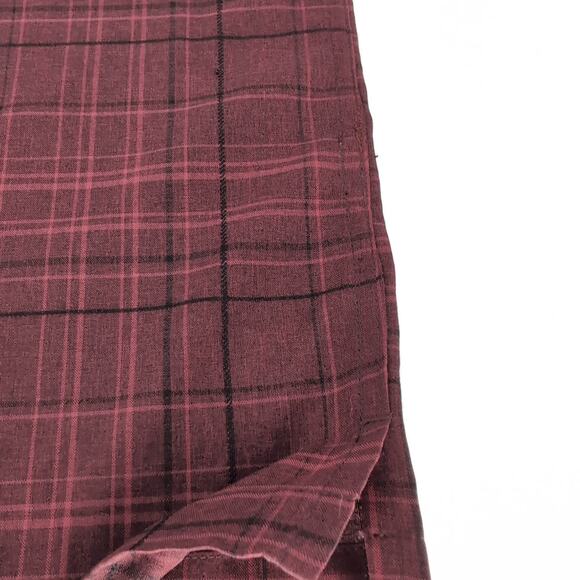 Haggar Clothing Mens Red Plaid Checkered Button Down Short Sleeve Shirt - Size L - Picture 6 of 12